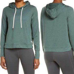 Vuori Halo Essential Hoodie, size S, kelp heather green